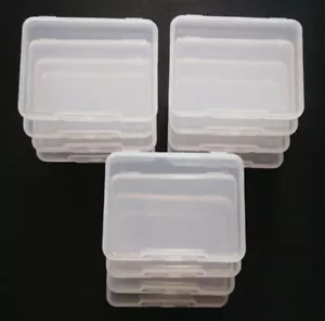 10x Clear Storage Box Rectangle Plastic Earplugs Bead Jewelry Case Container Acc - Picture 1 of 8