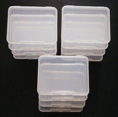 10x Clear Storage Box Rectangle Plastic Earplugs Bead Jewelry Case Container Acc • 4.48€