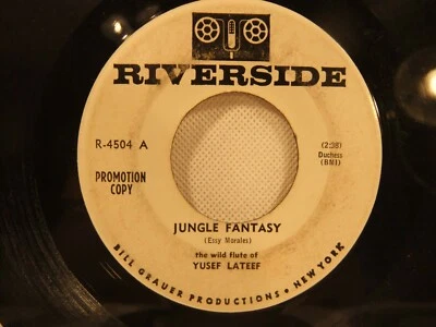 Yusef Lateef Jungle Fantasy / Titora 1961 Promo 45 Single Record Riverside 4504 - Image 1 of 4