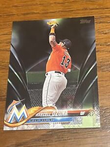 Marcell Ozuna 2018 Topps Series 1 #132 Black Parallel 48/67 Miami Marlins  🔥🔥