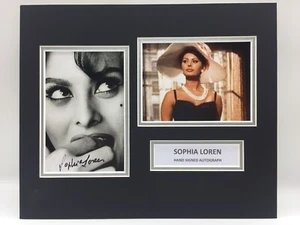 RARE Sophia Loren Film Movie Signed Photo Display + COA AUTOGRAPH HOLLYWOOD - Bild 1 von 3