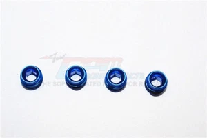 For Traxxas Mini E-Revo-ALLOY COLLARS W/SEALING WASHERS FOR ERV021-4 PCS-BLUE - Picture 1 of 1