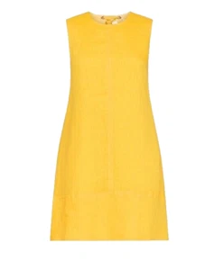 Marella Sport by Max Mara Curzia Linen Blousen Sheath Dress Yellow USA Size 10 - Picture 1 of 21