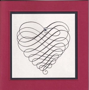 PAPYRUS VALENTINES CARD NIP MSRP $6.95 SWIRLY HEART CARD (N5) - Picture 1 of 3