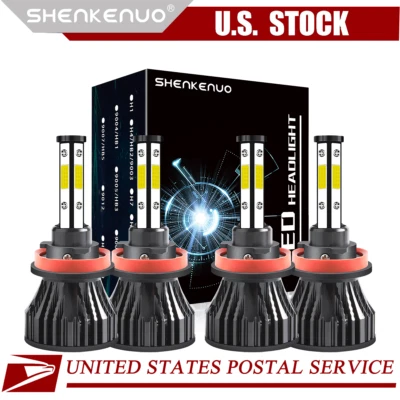 For Infiniti QX30 2017-2018 -4x 6000K LED Headlight High Low Beam Bulbs Combo - Image 1 of 4