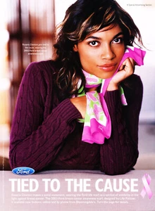 Pubblicità stampa promozionale Ford #09 2003 legata alla causa cancro al seno ROSARIO DAWSON - Foto 1 di 3
