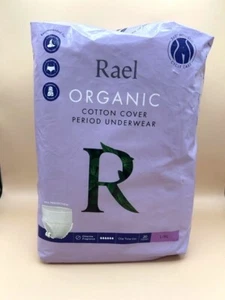 Rael Disposable Underwear Organic Cotton Cover Incontinentance L-XL, 20 Count - Picture 1 of 8