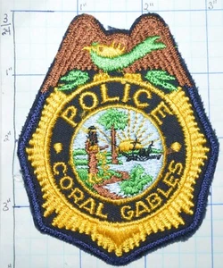 FLORIDA, CORAL GABLES POLICE DEPT VINTAGE PATCH - Picture 1 of 1