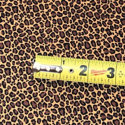 WILD ANIMAL Cheetah looking PRINT 100% COTTON FABRIC by the yard #08 Big Cat - Image 1 of 4