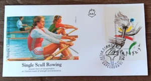 ROWING BARCELONA SPAIN 1992 OLYMPIC GAMES FLEETWOOD CACHET FDC BULGARIA SHEET - Picture 1 of 1
