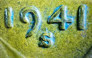 1941 S Lincoln Grano Centesimo AU Macchina Doppio Dritto Penny Errore Spedizione Gratuita! - Foto 1 di 9