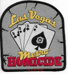 Las Vegas Metro Homicide, Nevada (4.5" x 5" size) shoulder police patch (fire) - Picture 1 of 1