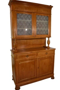 credenza doppio corpo epoca metà '800 stile Luigi Filippo in noce - Imagen 1 de 22