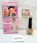 Montre carrée commémorative vintage 1992 Elvis Presley USPS bracelet noir