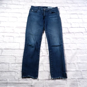 AG Adriano Goldschmied The Prima Cigarette Crop Ag-ed Womens Blue Jeans 26 - Picture 1 of 14