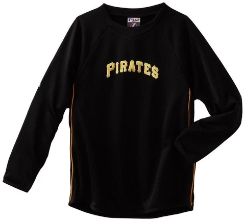 Pittsburgh Pirates Majestic MLB Youth Therma Base Tech Fleece Crew Pullover Cover