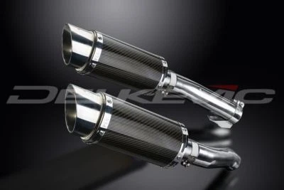 Silenciadores redondos de carbono Delkevic 8" - Escape Kawasaki Z1000 2010-2016 - Imagem 1 de 3
