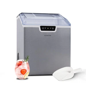 Eiswürfelmaschine Eiswürfelbereiter Gerät Icemaker 3,2 L Silber Bulleteis LED  - Bild 1 von 7