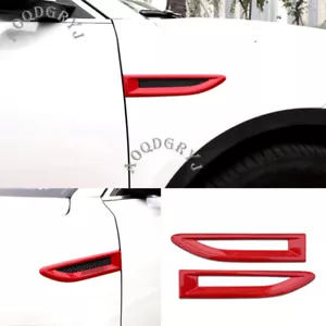 Side Fender Air Wing Vent Cover Trim For Jaguar E-PACE 2018-2020 Red 2pcs - Picture 1 of 3