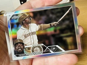 TEOSCAR HERNANDEZ SEATTLE MARINERS 2023 TOPPS CHROME SEPIA REFRACTOR #63 - Picture 1 of 2