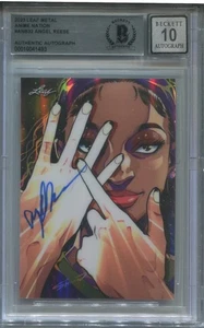 2023 Angel Reese Leaf Metal AUTO ANIME NATION RING ME 161/226 BGS BAS AUTH w/10 - Picture 1 of 2