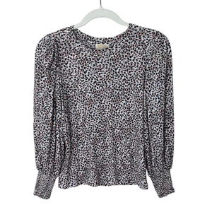 Top Nation LTD Loren estampado manga globo estampado manchado para mujer talla XS - Imagen 1 de 7