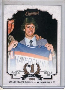 2015-16 UD Champ's Champs hockey Dale Hawerchuk #1 Pick insert card #1-DH JETS - Foto 1 di 2