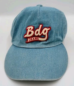 Cappello BDG Jeans Denim Cotone Grigio Promo Cap Cinghia Regolabile Schiena Taglia Unica - Foto 1 di 6
