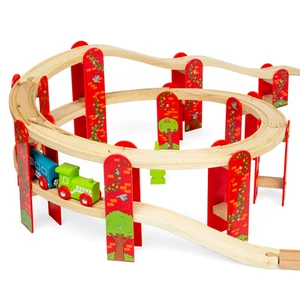 Paquete de expansión de alto nivel Bigjigs Rail, vía de tren de madera, juego de puentes de tren - Imagen 1 de 7