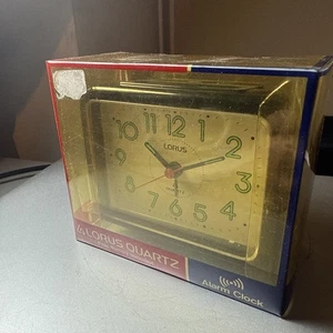 Vintage Lorus Quartz Wecker in schwarz - unbenutzt - New Old Stock - Bild 1 von 15