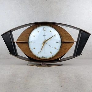 Vintage Metamec Mid Century Electric Mantel Clock Eye Shape Retro READ - Picture 1 of 5