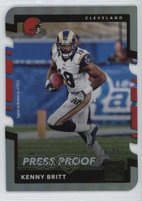2017 Panini Donruss Press Proof Silver Die-Cut Error /25 /25 Kenny Britt #81 - Image 1 of 2
