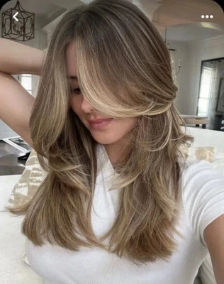 Peluca para mujer Balayage marrón ceniza con onda rubia cabello humano encaje frontal Foto 1 de 3