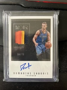 2016-17 Panini Noir Rookie Patch Autographs Domantas Sabonis #122 Color /75 Ar - Picture 1 of 1