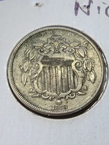 1868 ss + Schild Nickel Nickel  - Bild 1 von 2