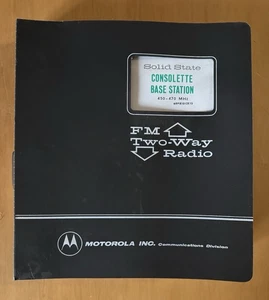 MOTOROLA CONSOLETTE BASE STATION MANUAL 450-470 MHz 68P81012E15 INSTRUCTIONS - Picture 1 of 5