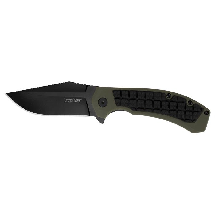 Cuchillo de bolsillo de acero inoxidable Kershaw Knives Faultline 8760 OD verde GRN 8Cr13MoV Foto 1 de 4