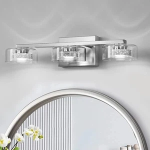 Bathroom Vanity Light Modern Dimmable LED Bathroom Light Fixtures Over Mirror 3 - Picture 1 of 9