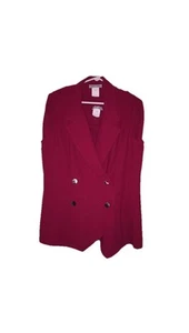 Nuevo sin etiquetas Conjunto de traje corto rojo sin mangas David Hollis talla 16 - Imagen 1 de 7