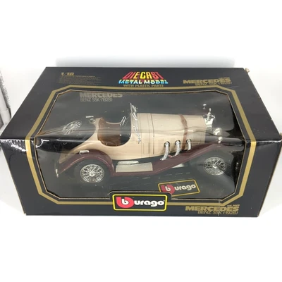 Coche modelo de metal fundido a presión Burago escala 1:18 Mercedes Benz SSK 1928 Foto 1 de 4