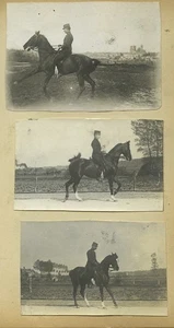 France Aisne Laon army cavalry Horse rider Terriere? 3 Old Photos 1920's - Foto 1 di 3