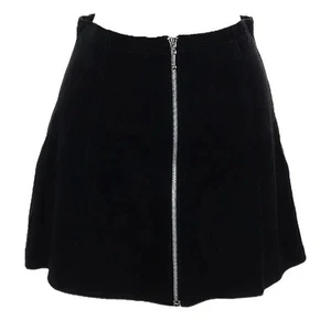 Falda Vintage PunchLine Mujer Cuero Negro Línea A Completamente Forrada Talla 11 - Imagen 1 de 13