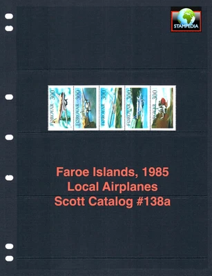 $14.00 Scott Value - 1985 Islas Feroe aviones aviación local CV MNH NH UMM Foto 1 de 4