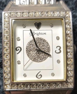 Потрясающие женские часы Brighton Diamond Bar - в очень хорошем состоянии!! Новый аккумулятор! - Изображение 1 из 4