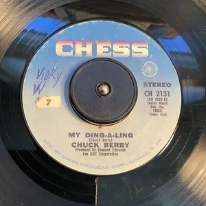 Chuck Berry 45RPM “My Ding-A-Ling/Let's Boogie” 1972 Blues Rock & Roll 7” Vinyl - Picture 1 of 3