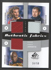 2011 SP Game Used Authentic TRIPLE JERSEY #AF3-RSL Beckerman/Rimando/Olave /50