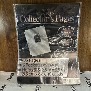 Card Colectors Pages 9 Pocke 35 Pages Sealed New Acid & PVC Free