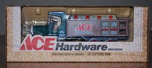 ERTL1997 9th Edition 1925 Ace Hardware Kenworth Stake Truck Locking Coin Bank  - Picture 1 of 12