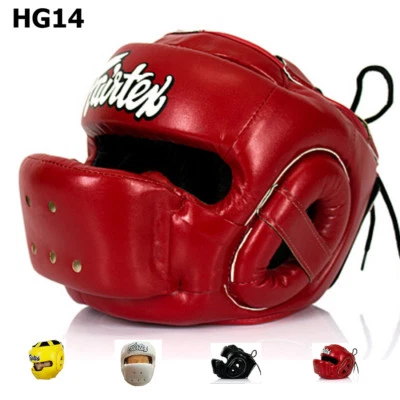 FAIRTEX HEADGUARD HG14 FULL FACE HEAD GUARD MUAY THAI KICK BOXING MMA HEADGEAR - Image 1 of 2