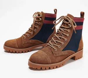 Cecelia New York Theo Lace-Up Knit Boots Nutella 9.5/M New - Picture 1 of 1